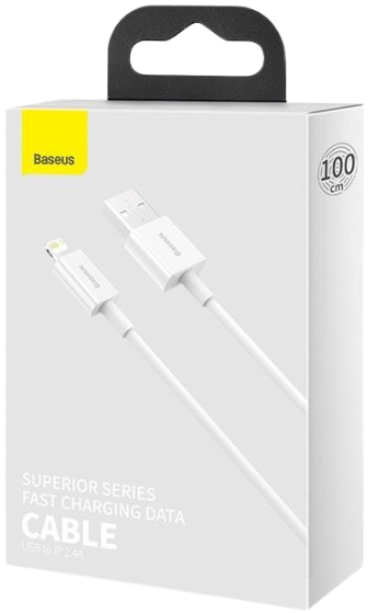Кабель Lightning Baseus Superior 2.4A 1m White